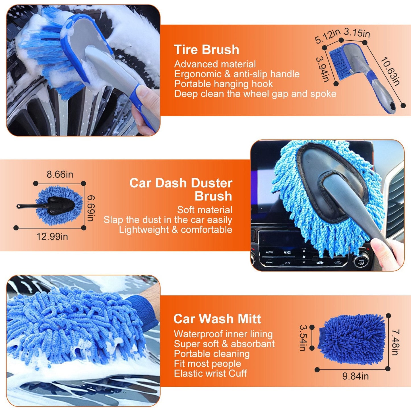 26-Piece Detailing Brush Kit — Interior + Wheels