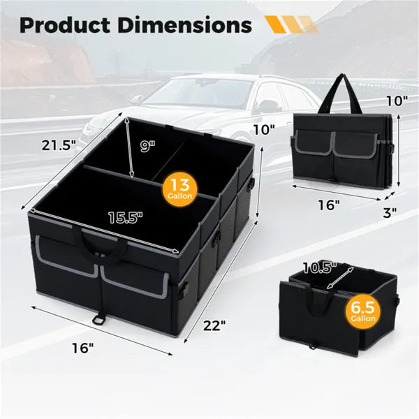 Trunk Cargo Locker — 13 Gal, 3 Compartments