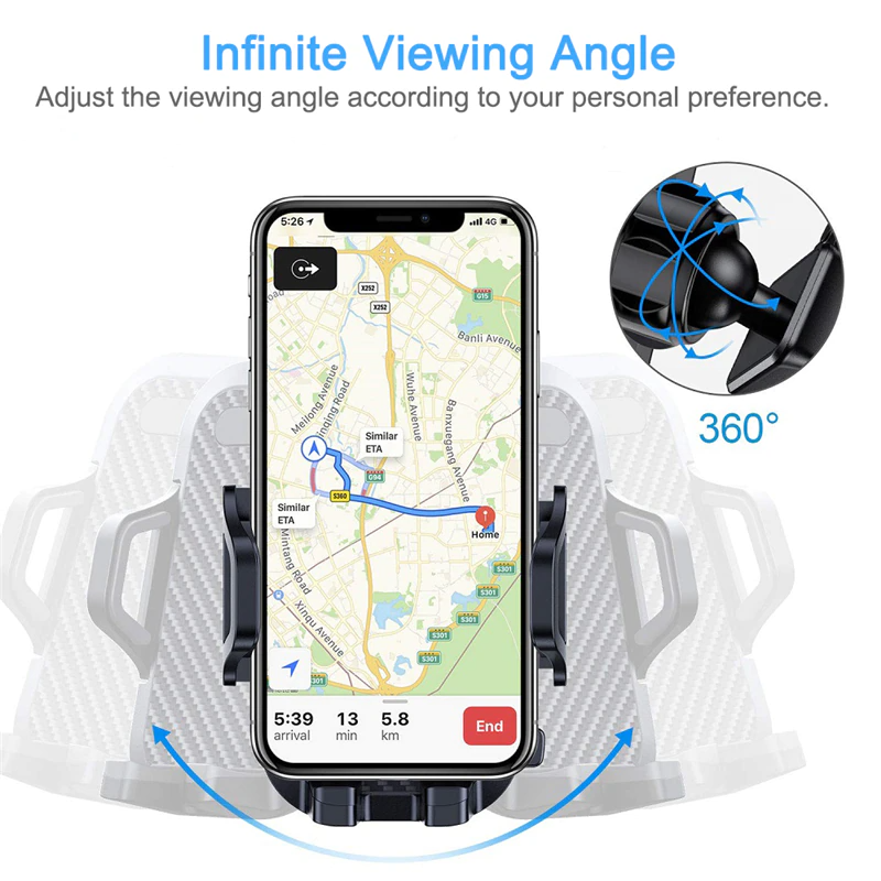 360° Suction Phone Mount — Windshield/Dash