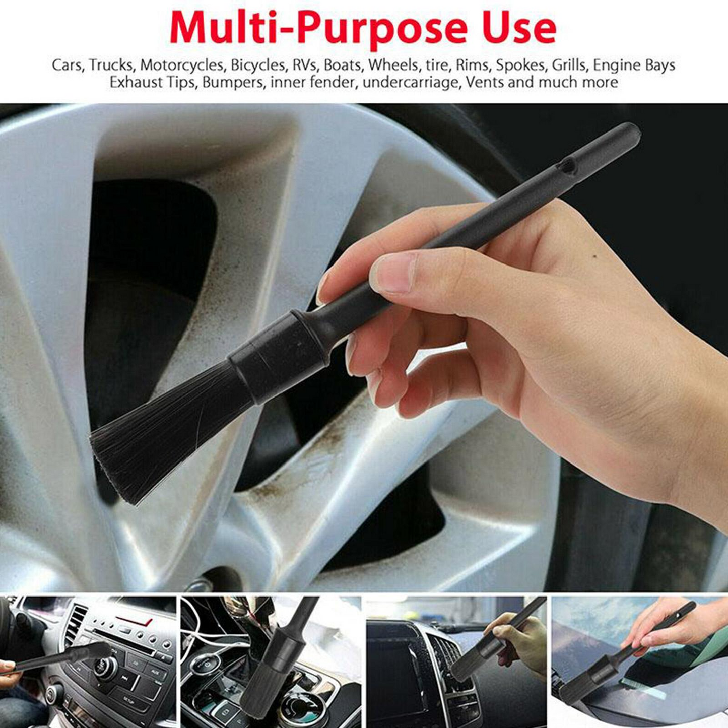 5-Piece Boar Hair Detail Brush Set