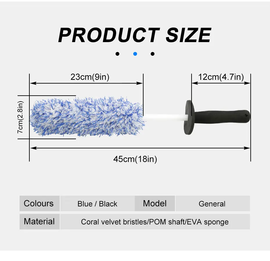 Soft-Bristle Wheel & Barrel Brush