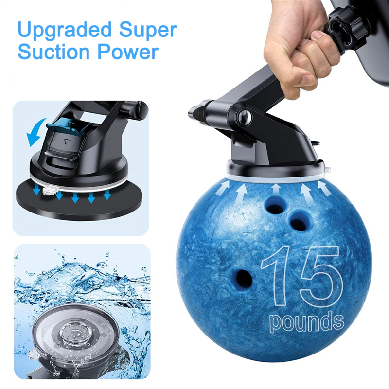 360° Suction Phone Mount — Windshield/Dash
