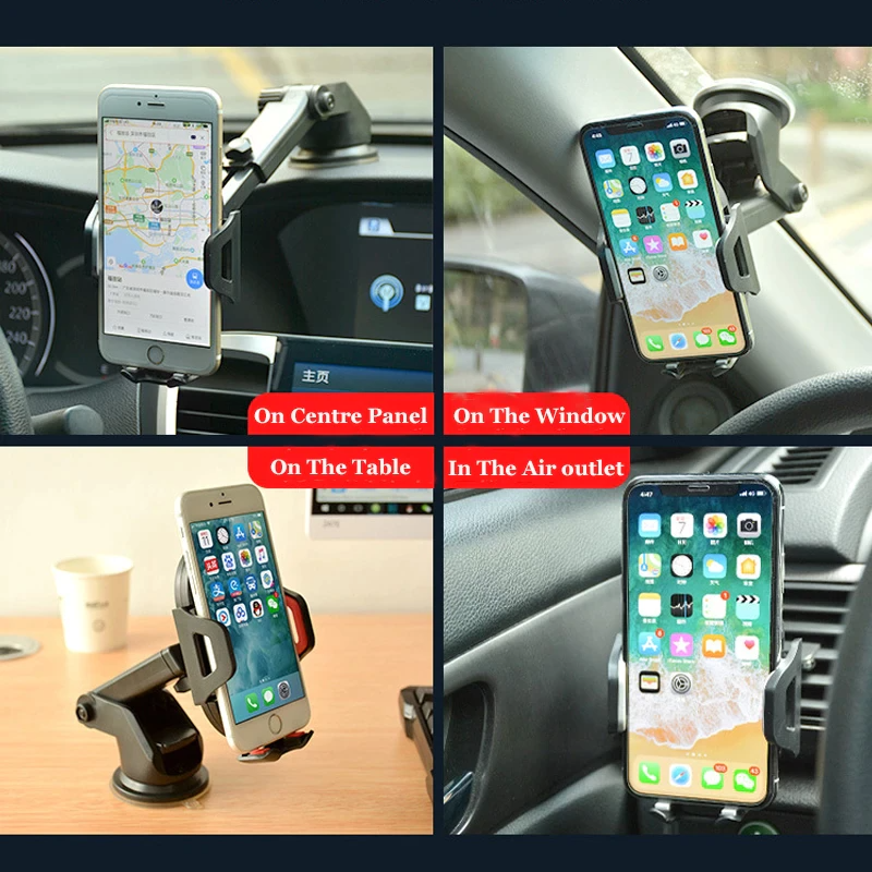 360° Suction Phone Mount — Windshield/Dash
