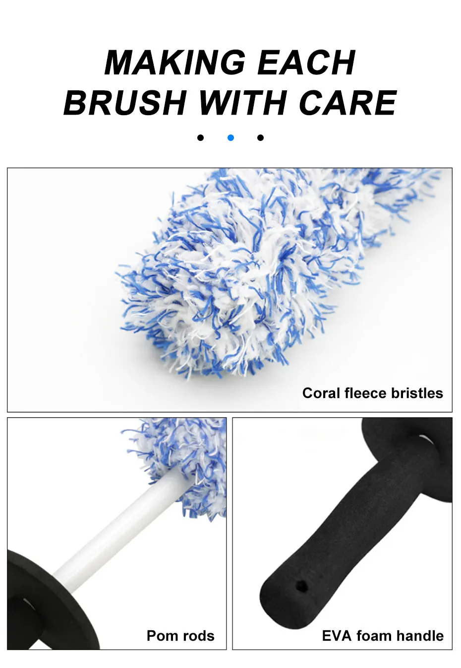 Soft-Bristle Wheel & Barrel Brush