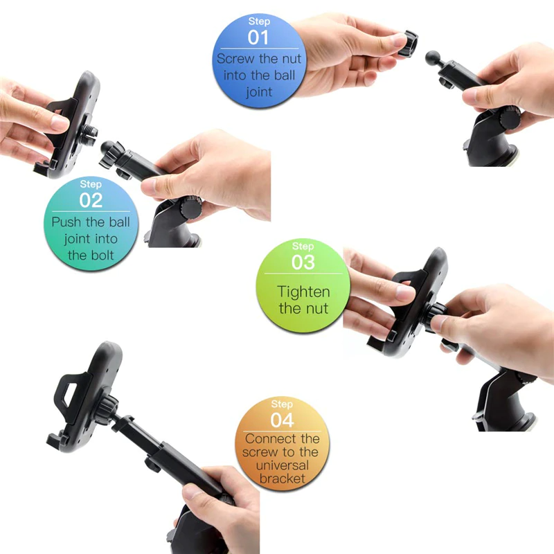 360° Suction Phone Mount — Windshield/Dash