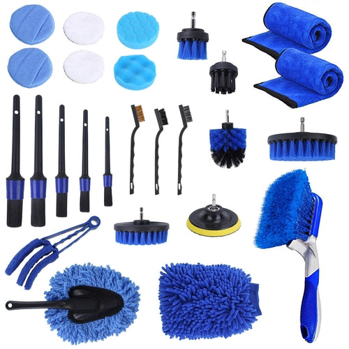 26-Piece Detailing Brush Kit — Interior + Wheels